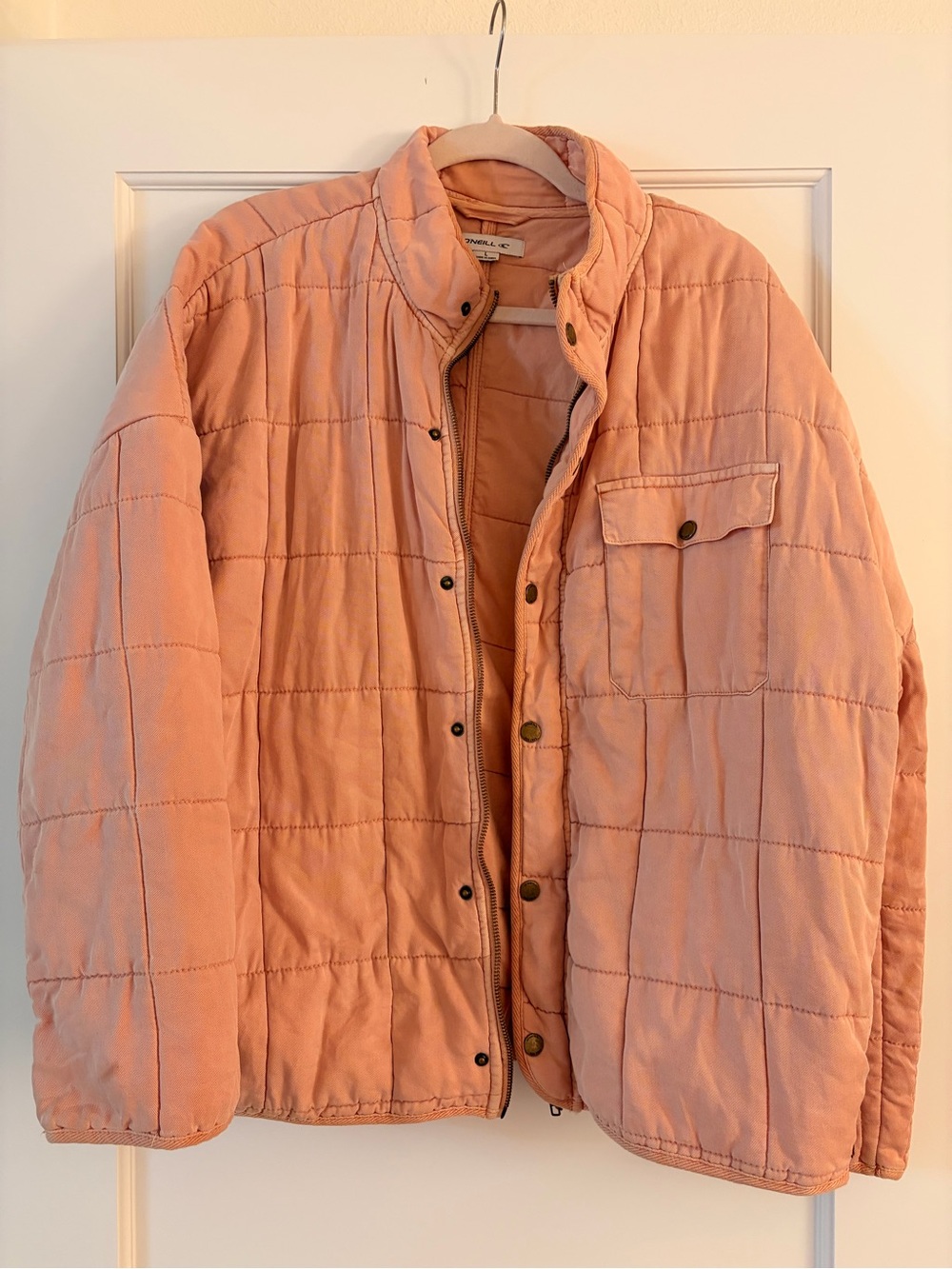O'Neill Mable Woven Quilted Jacket Pink Large